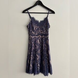 NWT Aqua Brand Blue Lace Dress Size XS